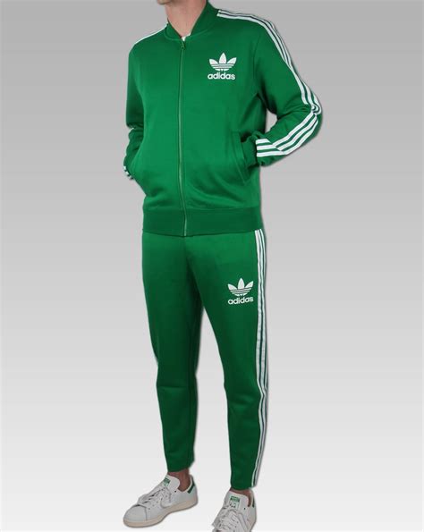 green adidas tracksuit pants